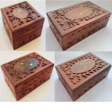 Memorial Keepsake Remembrance Wooden Box Pet Cremation Ash Ashes Casket Urn