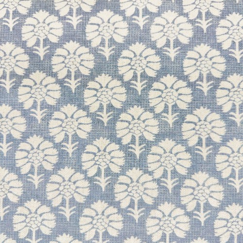 Blue cotswold floral fabric - blue,