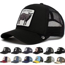 Animal Embroidery Unisex Farm Trucker Mesh Baseball Cap Snapback Hip hop Sunhat.