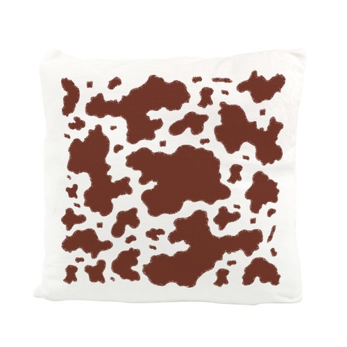 Cow print cushion brown - cow,