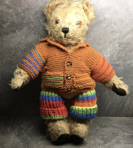 Hand knitted teddy - hand, bear
