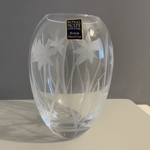 Royal scot crystal barrel - barrel, vase