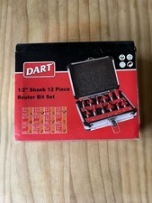 Dart 12 Piece Router Bit Set 1/2 Inch Shank