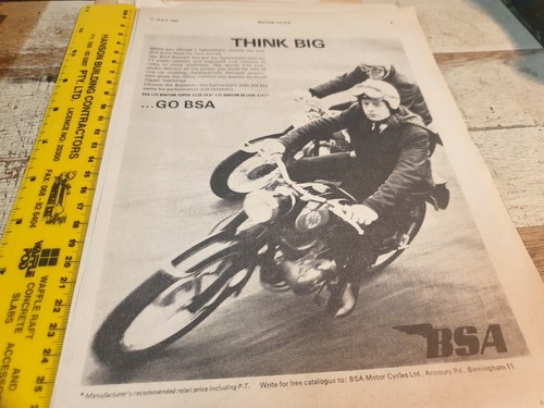 1965 bsa bantam motorcycle - bsa,