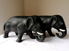 Pair of 1950's Black Pottery