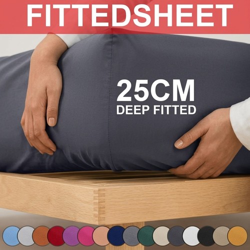 Fitted bed sheet extra deep - deep, 25