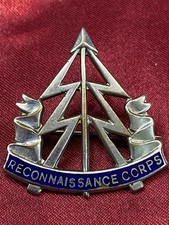 Lovely WW2 Reconnaissance Corps Enamel Sweetheart Brooch w/fixing