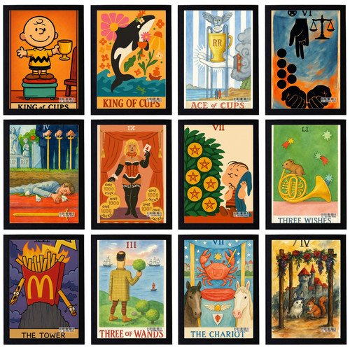 Vintage tarot cards poster - vintage,