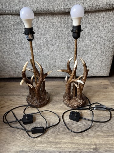 Pair rustic antler table - pair,