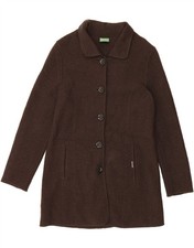 GEIGER Womens Overcoat UK 16 Large Brown New Wool WQ13