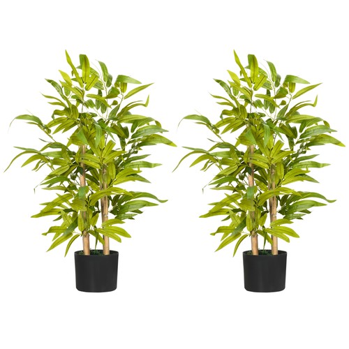 Homcom pcs potted artificial - pcs,