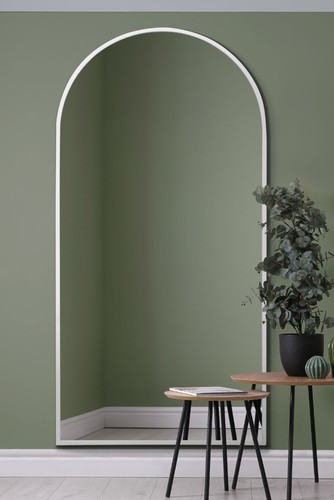 Large white framed arched - white,
