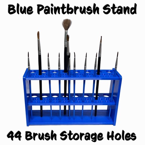 Blue printed paint - printed, brush