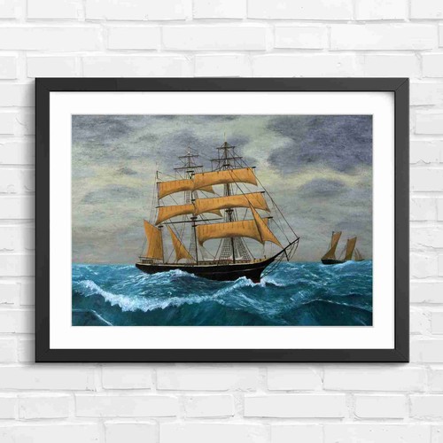 Vintage sailing ship ocean - ship,