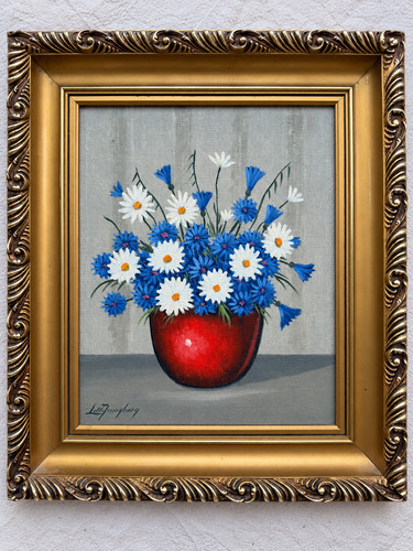 Swedish floral oil painting - swedish,