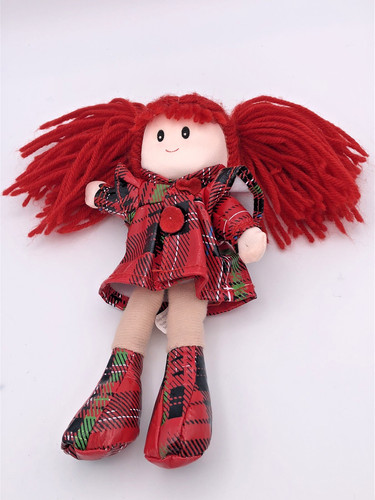 Soft toy rag doll red - toy,