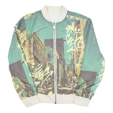 GUESS Mens Green & Cream Crazy