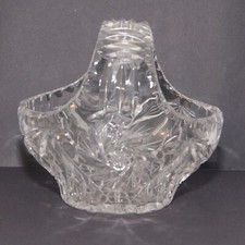 Vintage Cut Lead Crystal Basket Beautiful