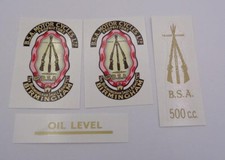 BSA Gold Star Decal Set, 500cc, S/A Models, 1954-. LOT.67. Transfer Set
