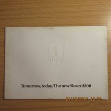 THE NEW ROVER 3500 3.5 V8 UK Market Car Sales Brochure 1976