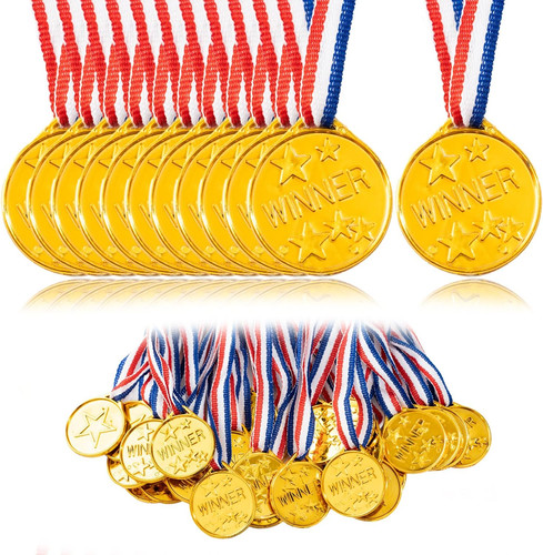 Plastic gold medals - gold, 30