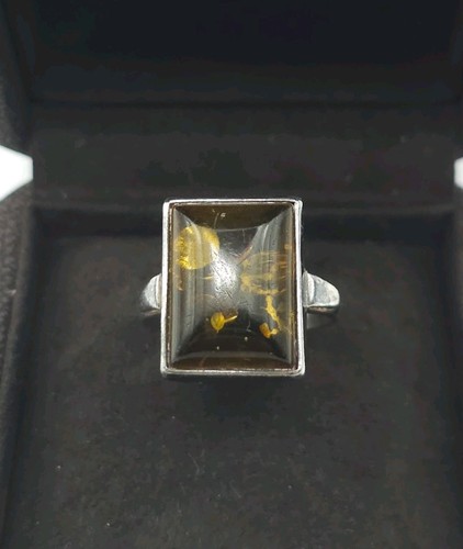 Sterling silver green - sterling, amber