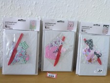 Make your own 3 Fabric creative patchwork KIT, Instructions Tools. Gift Presents