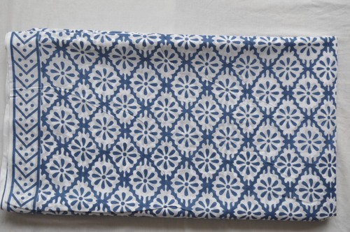 White blue floral - white, &