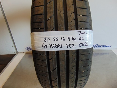 215 tyre part worn - 215/55/16,