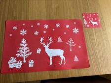 12 Plastic Christmas Placemats
