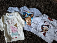 Baby Girl 0-3 Months Christmas Jumpers. Home Alone, Peppa Pig, Minnie Mouse.