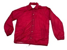 Vintage Coachman Maroon Men’s Windbreaker Nylon Lined Coaches Jacket Coat XL?