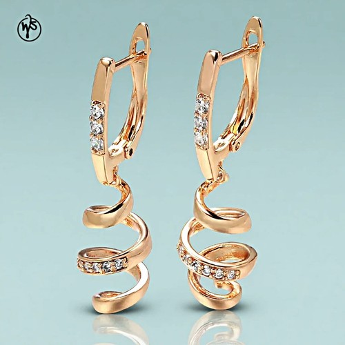 Earrings gold plated rose - gold-plated,