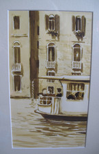 Canal Venice Italy Sepia