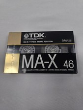 TDK MA-X 46 Audio Cassette Blank tape sealed  Made in Japan  Type IV