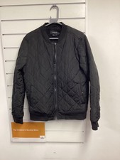 mens black firetrap quilted bomber jacket size L [DE]