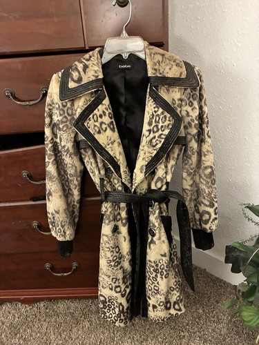 Bebe leopard print trench - , coat