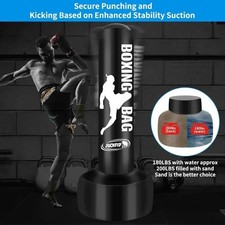 JUOIFIP Punching Bag for Adults, Heavy Bag with Stand for Teen Boxing, 