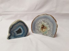 2 Blue Lace Agate Cut Geode's