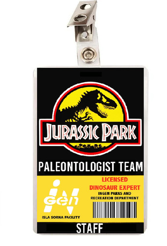 Dinosaur park clip pass - clip-on,