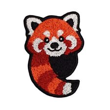 Red Panda Patch: Embroidered Nature Design, Iron-On Animal Badge, Unique 7x5cm