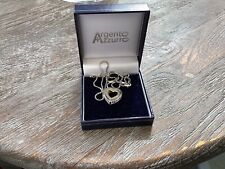 ARGENTO AZZURRO silver/gold tone heart necklace with Swarovski Crystal elements