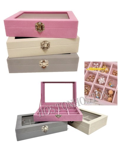 Velvet glass jewellery display - velvet,