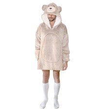 Adult Fleece Hoodie Teddy Bear