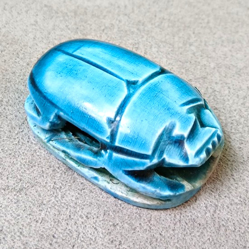 Vintage blue glazed egyptian - vintage,