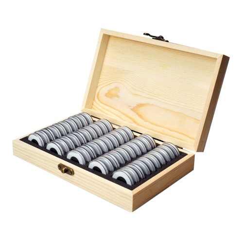 Wooden coin storage box - wooden,