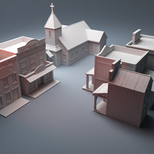 28mm old west town terrain - 28mm,