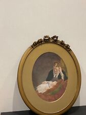 Victorian Post Mortem Photograph (overpainted) - Mother & Child