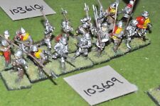 28mm medieval / war of roses - men at arms 16 figs front rank - (103609)