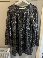 Silver Sequin Dress H & M Size